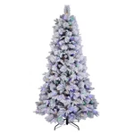 Holiday Time 010-1528WR 7.5' Pre-lit Flocked Bellmont Christmas Tree With. Fixed Price $72.00.