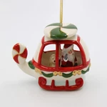 Cosmos Gifts Fine Ceramic Santa Flying Helicopter Christmas Tree Ornament 5-1/2. Fixed Price $31.98.