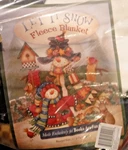 Let It Fleece Blanket 53 3/4 X 64 1/4 New In Wrap Snowmen Throw. Fixed Price $12.00.