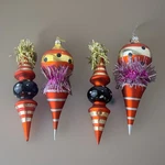 Vtg Midwest Of Cannon Falls Mercury Glass Christmas Ornaments Polka Dot Lot 4. Fixed Price $34.74.