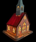 Vintage Alpine Christmas Light Up Church Regency Ind Plastic W/original Box. Fixed Price $27.99.