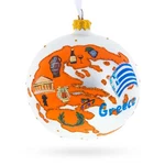Greece Landmarks Symbols Glass Ball Ornament 4 Inches. Fixed Price $24.15.