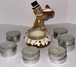 Yankee Candle Tophat Gingerbread Man W/cupcake Tealight Holder Retired. Fixed Price $16.99.