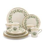 Lenox Dinnerware Set, Holiday 12-PIECE Service For 14.15 Lb, Red & Green. Fixed Price $391.99.