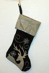 Holiday Time Brown Burlap Reindeer Velvety Walmart Christmas Stocking. Fixed Price $9.74.