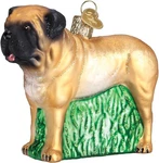 English Mastiff Blown Glass Christmas Ornament By Old World #12527. Fixed Price $14.39.