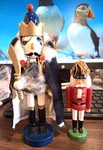 Christmas Holiday 9" Tall Wood Multicolor Nutcracker King & Helper (set Of Two). Fixed Price $29.50.