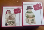 2 Lenox Holiday Snowman & Santa Candy Dishes Christmas Nib. Fixed Price $50.00.