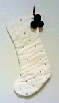 Mini Black Stars On 20" White Christmas Stocking Hearth & Hand Magolia. Fixed Price $25.99.