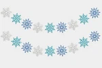 2 Pieces Snowflake Garland Banner Christmas Hanging Decorations, Winter. Fixed Price $12.13.