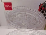 Mikasa Holiday Lights Sweet Dish 9" Crystal Glass Serving Plate Christmas Angels. Fixed Price $9.99.