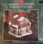 Vintage American Greetings Ingleby Village Barn Farm Lighted Christmas Cows Pigs. Fixed Price $21.99.