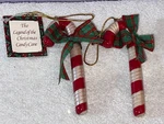 Christmas Ornaments Set Of 2 Ganz Candy Canes Legend The AA1096. Fixed Price $9.99.