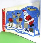 Vintage Color Clings Christmas Window Holiday Decorations Lot Of 4 Sheets. Fixed Price $22.95.