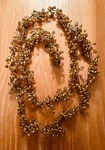 Pottery Barn Retired 60" Pepperberry Wired Glass Bead 5' Garland Amber Gold. Fixed Price $49.99.