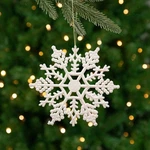 Northlight Club Pack Of 24 White Glitter Snowflake Christmas Ornaments 4". Fixed Price $11.49.