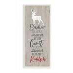Stupell Industries Santa Reindeer Names Grey Wood Texture Christmas Holiday W.... Fixed Price $28.23.