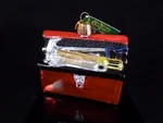 Old World Christmas Blown Glass Tool Box Ornament With Premium Hanger. Fixed Price $21.99.