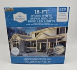 Holiday Time - 18FT Indoor/ Outdoor Warm White Rope Led Lights Christmas New. Fixed Price $12.74.
