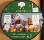New! Holiday Time 500-COUNT Cool White Led Icicle Lights With Wire. Fixed Price $26.95.