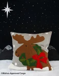Crate & Barrel Holiday Pillow -nwt- Cut Seating Cor Loose With Moose!. Fixed Price $109.95.