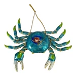 Light Blue Cloisonne Articulated Crab Metal Christmas Tree Ornament 4 Inch. Fixed Price $44.98.