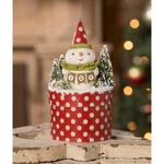 Bethany Lowe Christmas Joy Snowman On Box MA3081. Fixed Price $41.40.