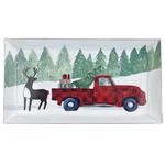 Robert Stanley Metal Serving Tray Red Pickup Truck Christmas Heartland Holiday. Fixed Price $19.99.