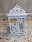 Christmas House White Led Lantern Snowflake Holiday Decor Battery Operated. Fixed Price $12.74.