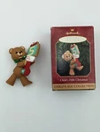 Vintage Hallmark Keepsake Ornament Child's Fifth Christmas 1999 Teddy Bear. Fixed Price $12.00.