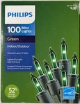 Philips 100 Green Mini Lights Indoor/outdoor - New/working! *free Shipping*. Fixed Price $19.99.
