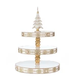 Pre-order 23.5" Bells Of Brilliance Tiered Serving Tray Christmas Decor *ships. Fixed Price $1100.00.