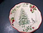Better Homes & Gardens Winter Forest Bunny Tree Motif Small Mfg.flaw On Edge. Fixed Price $20.58.