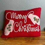 Hallmark Home Christmas Pillow Mitten Holiday Embroidered Decor Throw. Fixed Price $11.90.