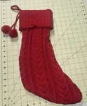 Target Wondershop Red Cable Sweater Knit Poms Christmas Holiday Stocking. Fixed Price $19.99.