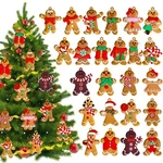 24PCS Mini Gingerbread Man Ornaments For Christmas Tree - Holiday Hanging Cha.... Fixed Price $26.13.