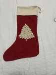 Vtg Shiraleah Chicago Wool Christmas Stocking Red Sequin Tree 20 X12. Fixed Price $27.99.