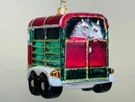 Pinnacle Peak Trailer Horsebox Horses Glass Christmas Ornament #Y3261. Fixed Price $34.50.