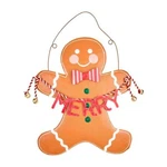Mud Pie Gingerbread Man Painted Metal Front Door Wall Art Hanger Merry Christmas. Fixed Price $39.99.