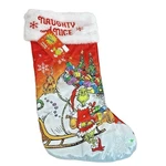 Dr Seuss Grinch Red Naughty And Nice Holiday 16 Christmas Stocking New. Fixed Price $13.95.