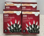 Sylvania 100 Mini Lights Clear Indoor/ Outdoor -new Box Lot Of (400 Bulbs). Fixed Price $43.69.