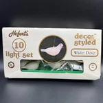 Hoferts White Dove 10-LIGHT Decor Set Vtg Christmas String Lights Ul Certified. Fixed Price $19.26.