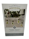 Wondershop Pine Tree Bulbs 15 Led Warm White String Lights 7' Indoor Battery. Fixed Price $14.99.