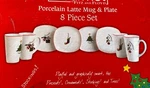 Fitz & Floyd Christmas Coffee Hot Chocolate Latte Cup Mug Dessert Plate Service. Fixed Price $31.05.