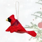 Cardinal Felt Christmas Ornament 5.5" Red Plush. Fixed Price $17.95.