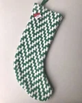 Wondershop Fuzzy Knit Chevron Christmas Stockings Green White. Fixed Price $11.99.