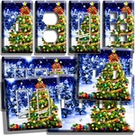Decorated Christmas Tree Winter Snow Forest Light Switch Outlet Wall Plate. Fixed Price $26.99.