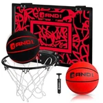 Over The Door Mini Basketball Red Graffiti Hoop / Two Balls. Fixed Price $50.50.
