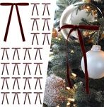 24 Pcs Velvet Christmas Tree Bows Door Garland Decor Vintage Wreath (3/8''. Fixed Price $29.99.