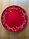 Hallmark 14 3/8" Holiday Platter #1LPR1504 Red Snowflake & Cookies Border. Fixed Price $19.00.